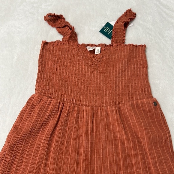 Roxy Adventure Bound Woven Tank Jumpsuit Rust Orange Size L NWT - Picture 5 of 10